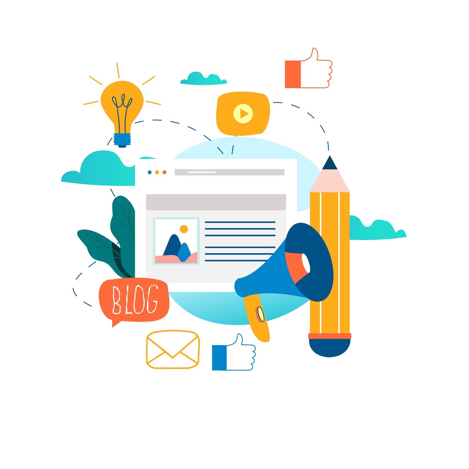 vector-blogging-education-creative-writing