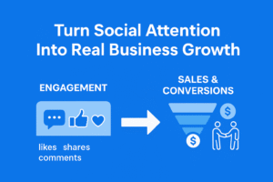 Engagement into sales and get leads, social media Service